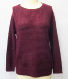 Pure Color Long-Sleeve Pullover Knitted Sweater for Women