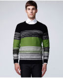 100%Cotton Wholesale Fashion Clothing Striped Knit Men Sweater