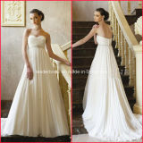 Strapless Bridal Gowns Chiffon Empire Wedding Dresses Z8052
