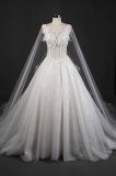 Sequin Tulle Flower Beading Fashion Wedding Dress Bridal Gown