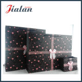 Black Color with Pink Heart Hand Shopping Gift Paper Bag