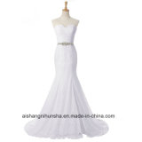Elegant Rhinestones Sweetheart Mermaid Lace Wedding Dress