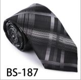 New Design Fashionable Silk/Polyester Check Tie (BS-187)