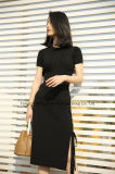 Lace-up Knit Skirt Black Sweater Womens