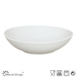 20cm Ceramic Soup Plate Solid White Glaze Design