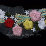 Fashion Colored Flower Beautiful Embroidery Fabric Lace Ladies Collar Textile