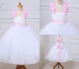 Newest Real Photo Flower Straps Ball Gown Tulle Flower Girl Dresses
