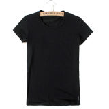 High Quality Pure Cotton Plain Lady T Shirt