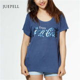 Sequin Print Cotton Women T Shirt