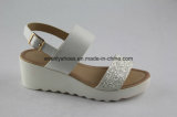 Open Toe Women Flat Sandal with Platform Design