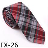 New Design Fashionable Silk/Polyester Check Necktie Fx-26