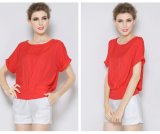 Wholesale New Fashion Lady High Quality Short Sleeve Chiffon Blouse