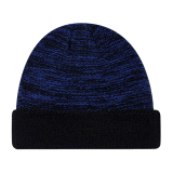 Dark Blue Colour Winter Custom Knitted Beanie Hat