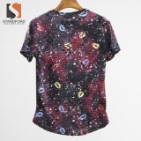 Men's Short Sleeve Crew Tee Colorful Ripped Tee Shirt