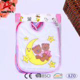 New Design Embroidered Cotton Baby Bibs Polyester Printing Cute Baby Drool Bibs