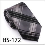 New Design Fashionable Silk/Polyester Check Tie (BS-172)