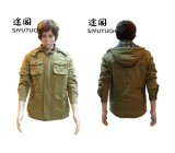 Men Long Fashion Hoody Cotton Garment Wash Jacket