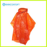 Disposable PE Rain Poncho with Drawstring Hood