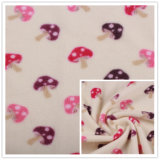 Printed Spun Anti-Pilling Polar Fleece Fabric Mushroom Pattern Designed 100% Polyester Home Textile Made in China