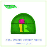 Fashion Children Green Jacquard Winter Knit Hat