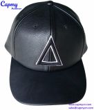 Custom Black Leather Baseball Cap Hat