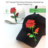 2017 Newest Plain Rose Embroidery Baseball Cap Fashion Peaked Cap