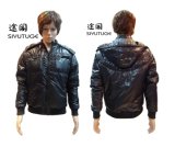 Men Pocket Hoody Padding Fitting Jacket with Rib (SY-1533)