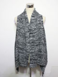 Ladies Fashion Acrylic Knitted Winter Shawl Vest (YKY4455)