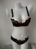 Good Quality Embroidery Lace Lingerie Bra and Panty Set (CS03226)