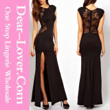 Maxi Dress with Lace Back and Fishtail