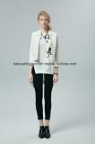White Classic Slim Fashion Women Long Sleeve Jacket Coat