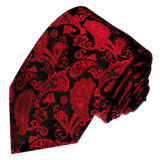 New Fashion Navy Blue Colour Wine Paisely Flower Design Men's Woven Silk Neckties