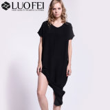 Asymmetrical Casual Short Sleeve Round Neck T-Shirt Dress