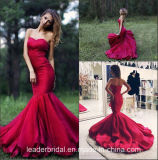 Wine Party Prom Gown Photograp Mermaid Evening Dress P14694