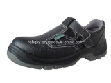 Casual Sandal Style Split Embossed Leather Safety Shoes (HQ05036)