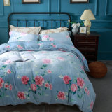 Micro Coral Fleece Duvet Covers Flannel with Flannelette Pillowcases
