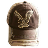 Nice Washed Baseball Cap with Eagle Logo Gjwd1731j