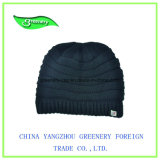 Black Promotional Simple Style Winter Knit Hat