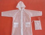 Children New Fashion Blank EVA PVC Raincoat with Snap Closure