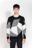 Professional Manufactory Round Neck Patterned Knit Men Sweater