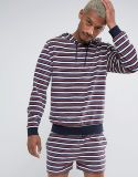 Overside Hoodie in Towelling Stripe