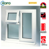 Plastic Casement Window, PVC Double Glazing Awning Window