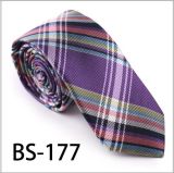 New Design Fashionable Silk/Polyester Check Tie (BS-177)