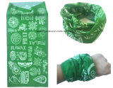 Factory Produce Customized Print Green Polyester Neck Tube Scarf