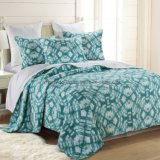 Cotton Rotary Print Quilt in Blue&Green (DO6058)