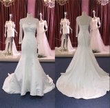 Long Sleeve Satin Mermaid Bridal Wedding Dress Wgf184