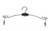 Popular Style Chromed Metal Lingerie Hanger for Bra, Underwear with Stainless Clips