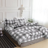 Cheap Plaid Flannel Fleece Bed Sheet Set, Fleece Bed Covers
