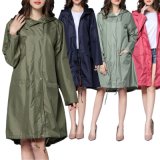 Waterproof Women Hooded Raincoat Long Rain Wear Breathable Rain Coat Poncho Outdoor Rainwear for Girls Camping Travel 6 Colors