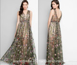 Flowers Lace Evening Dress A-Line Sexy Prom Dress Z214